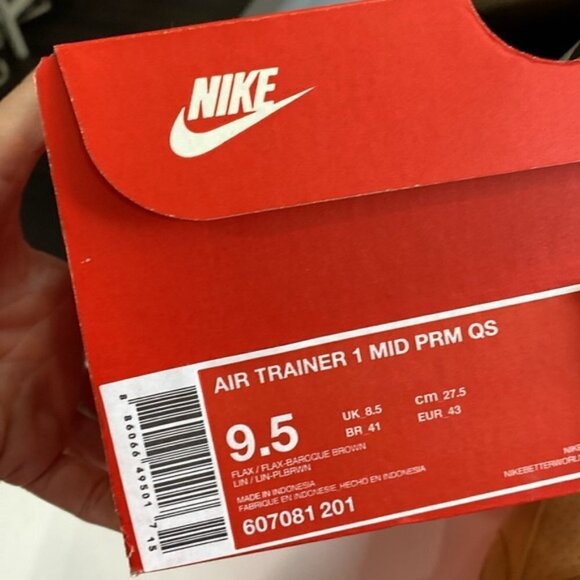 Nike Air Trainer 1 "Flax" MID PRM QS Sz 9.5 - Picture 15 of 15